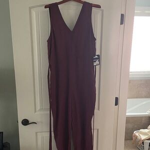 Kuhl- Maroon- V-Neck Jumpsuit